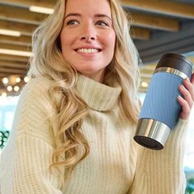 Tefal Travel Mug Easy Twist Mavi 350 ml Termos