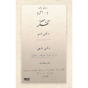 Tefekkür Osmanlıca - Recaizade Mahmut Ekrem