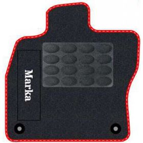 Tegin Audi A3 1996-2003 Siyah Halı Kırmızı Kenar Petek Topuk 2250 gr Paspas
