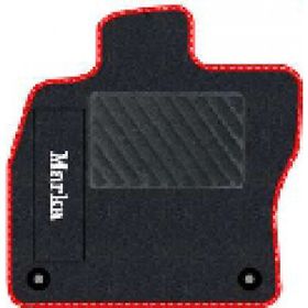Tegin Audi A3 2003-2011 Siyah Halı Kırmızı Kenar Çapraz Çizgi Topuk 2250 gr Paspas