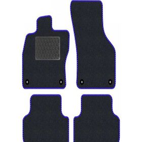 Tegin Audi A4 B5 1996-2001 Siyah Halı Mavi Kenar Deri Petek Topuk 2250 gr Paspas