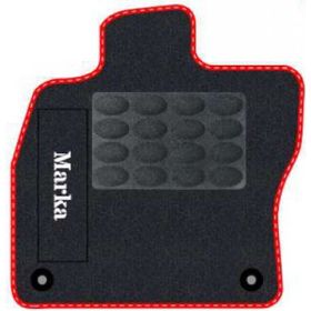 Tegin Audi A4 B6-B7 2000-2007 Siyah Halı Kırmızı Kenar Petek Topuk 2250 gr Paspas