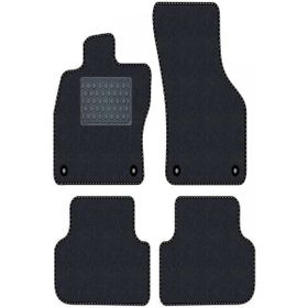 Tegin Audi A4 B6-B7 2000-2007 Siyah Halı Siyah Kenar Petek Topuk 2250 gr Paspas