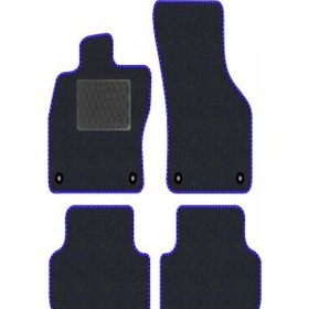 Tegin Audi E-Tron 2019 ve Sonrası Siyah Halı Mavi Kenar Deri Petek Topuk 2250 gr Paspas