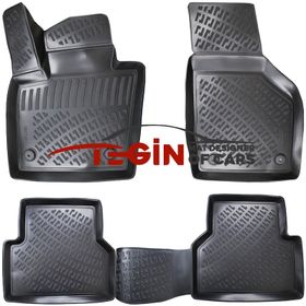 Tegin Audi Q3 2011 3D Siyah Havuzlu Paspas