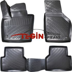 Tegin Audi Q3 2011 3D Siyah Havuzlu Paspas