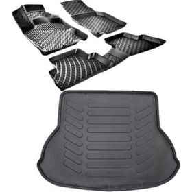 Tegin Bmw 5 Serisi E60 2003-2010 Siyah 3D Havuzlu Paspas + Bagaj Havuzu