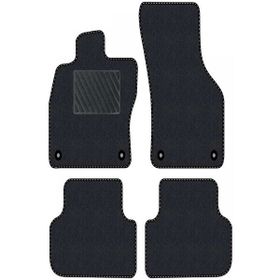 Tegin Citroen C4 2004-2010 Siyah Halı Siyah Kenar Çapraz Çizgi Topuk 2250 gr Paspas