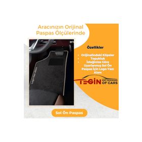 Tegin Citroen Nemo 2008 ve Sonrası Prime Bej Halı Siyah Kenar Halı Paspas