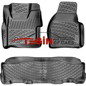 Tegin F250/F350/F450/F550 Usa 2008 3D Siyah Havuzlu Paspas