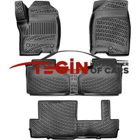 Tegin Gmc Denali Xl Yukon ve Xl Bench Seating 8 Koltuk 2021 Sonrası 3D Siyah Havuzlu Paspas