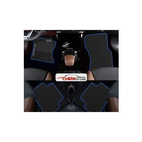 Tegin Honda Civic FK-FN 2006-2012 Hatchback Siyah Deri Mavi Kenar Paspas