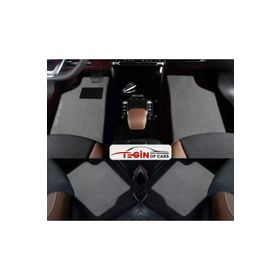 Tegin Honda Civic FK-FN 2012-2016 Hatchback Siyah Halı Gri Kenar Halı Paspas