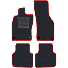 Tegin Honda Jazz 2 2009-2014 Siyah Halı Kırmızı Kenar Deri Petek Topuk 2250 gr Paspas