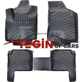 Tegin Hyundai Santafe 7 Koltuk 2010 3D Siyah Havuzlu Paspas