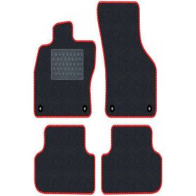 Tegin Hyundai Santafe CM 2006-2012 7 Kişi Siyah Deri Kırmızı Kenar Paspas