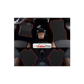 Tegin Hyundai Santafe CM 2006-2012 7 Kişi Siyah Deri Kırmızı Kenar Paspas