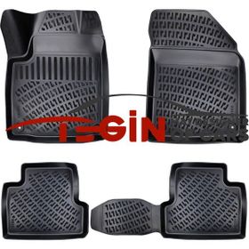 Tegin Jeep Cherokee KL 2017 3D Siyah Havuzlu Paspas