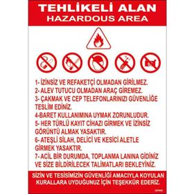 Tehlikeli Alan Uyarı Levhası