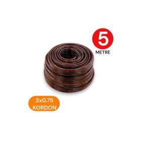 Tek-İş 2X0.75 5 m Şeffaf Yassı Kordon