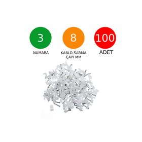 Tek-İş No 3 100 Adet Beton Çivili Kablo Tutucu Kroşe