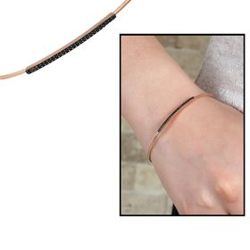 Tek Sıra Zirkon Taşlı 925 Ayar Kadın Gümüş Bileklik