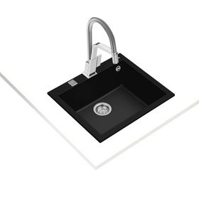 Teka 115230005 Siyah Forsquare 50.40 TG Tek Gözlü Damlalıksız Granit Eviye