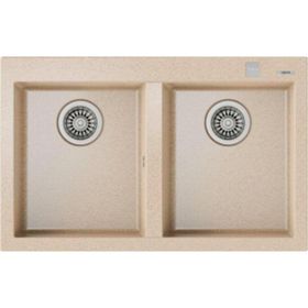 Teka 115260016 Bej Forsquare 790 TG Çift Gözlü Damlalıksız Granit Eviye