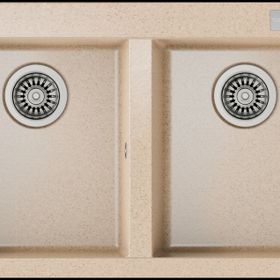 Teka 115260016 Bej Forsquare 790 TG Çift Gözlü Damlalıksız Granit Eviye