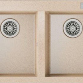 Teka 115260016 Bej Forsquare 790 TG Çift Gözlü Damlalıksız Granit Eviye