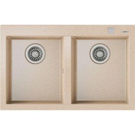 Teka 115260016 Bej Forsquare 790 TG Çift Gözlü Damlalıksız Granit Eviye