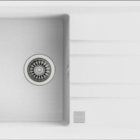 Teka 115330026 Beyaz Stone 50 B-TG Tek Gözlü Granit Eviye