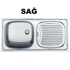 Teka 40132027 Ebm 45 Paslanmaz Çelik Sağ Eviye
