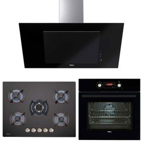 Teka Chef 10 Siyah Ocak Fırın Davlumbaz Ankastre Set