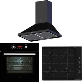 Teka Chef 4 HEB 723 BK - HLX 640 BK - DBT 60 BK Siyah 3'lü Ankastre Set