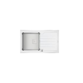 Teka Diamond RS15 1B 1D 86 Beyaz Cam Paslanmaz Çelik Eviye