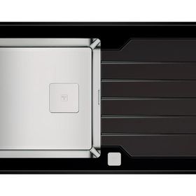 Teka Diamond RS15 1B 1D 86 Beyaz Cam Paslanmaz Çelik Eviye