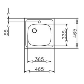 Teka E50 1B 46.5x46.5 Paslanmaz Çelik Eviye
