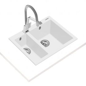 Teka Forsquare 590 TG Arctic White Renkli Granit Eviye