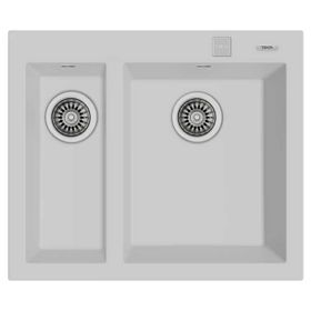 Teka Forsquare 590 TG White Çift Hazne Tegranite Eviye