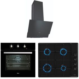 Teka HE 715 - HLX 640 - ATV 60 Siyah 3'lü Ankastre Set