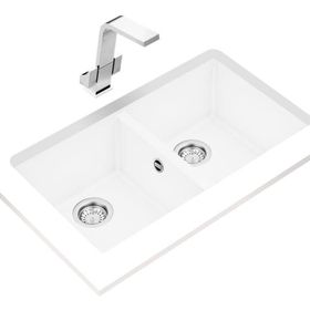 Teka SQUARE 2B 760 TG 2 Göz Granit Eviye