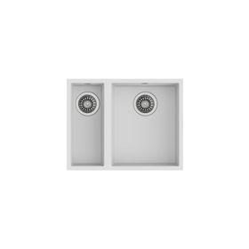 Teka Square 560 TG Tezgah Altı Beyaz Granit Evye