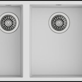 Teka Square 560 TG Tezgah Altı Beyaz Granit Evye