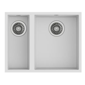 Teka Square 560 TG Tezgah Altı Beyaz Granit Evye