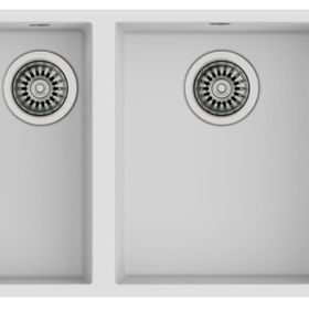 Teka Square 560 TG Tezgah Altı Beyaz Granit Evye