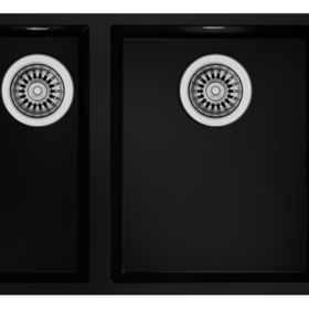Teka Square 560 TG Tezgah Altı Siyah Granit Evye