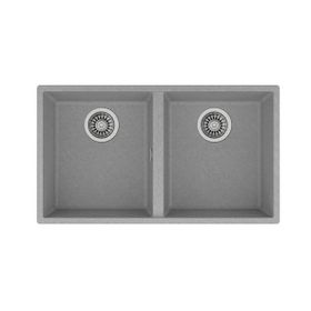 Teka Square 760 TG Çift Hazneli Tezgah Altı Gri Tegranite Eviye