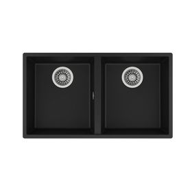 Teka Square 760 TG Siyah Cift Hazneli Tezgahaltı Tegranite Eviye