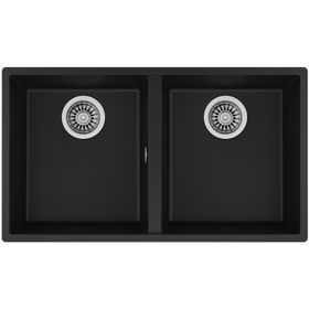 Teka Square 760 TG Siyah Cift Hazneli Tezgahaltı Tegranite Eviye